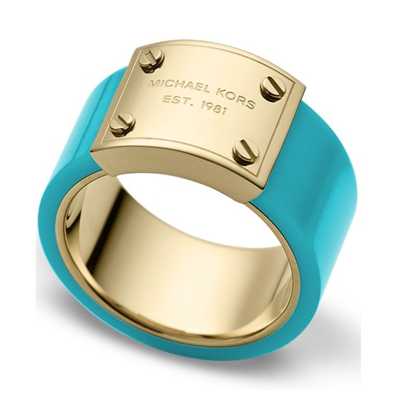 kors michael kors turquoise ring